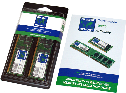 4GB (2 x 2GB) DDR2 400/533/667/800MHz 240-PIN ECC REGISTERED DIMM (RDIMM) MEMORY RAM KIT FOR COMPAQ SERVERS/WORKSTATIONS (4 RANK KIT CHIPKILL)